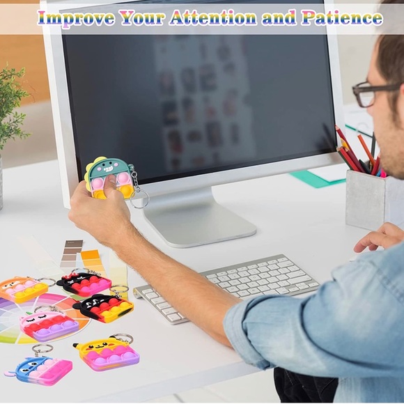 Fidget Toy Pop its Keychain Bubble Wrap Mini Pop Kids Toys Mickey Mouse New - Picture 5 of 5